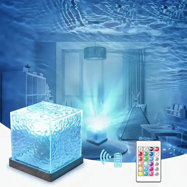 16 Color Dynamic Rotating Water Wave Projector