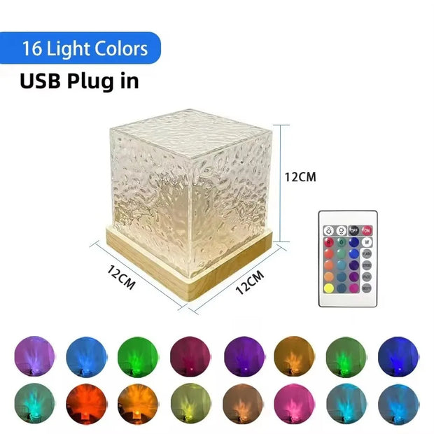 16 Color Dynamic Rotating Water Wave Projector