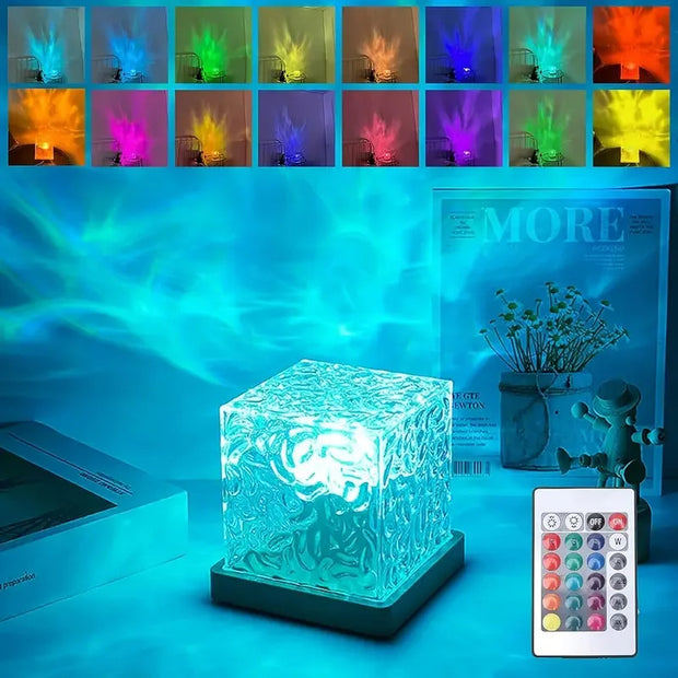 16 Color Dynamic Rotating Water Wave Projector